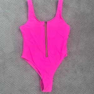 Hot Pink One Piece Bathing Suit